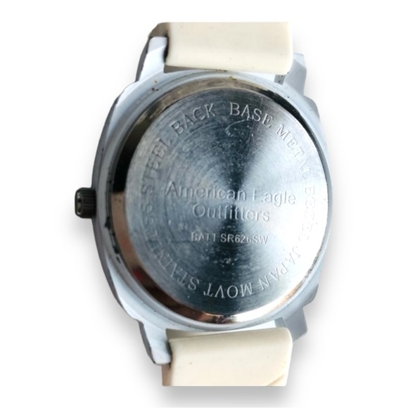AMERICAN EAGLE VINTAGE WHITE JELLY BAND WATCH. SUPER CUTE ADJUSTABLE STRAP - Picture 9 of 10